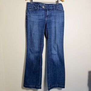 Eddie Bauer Classic Blue Trouser Jeans, Size 8, Wide Leg